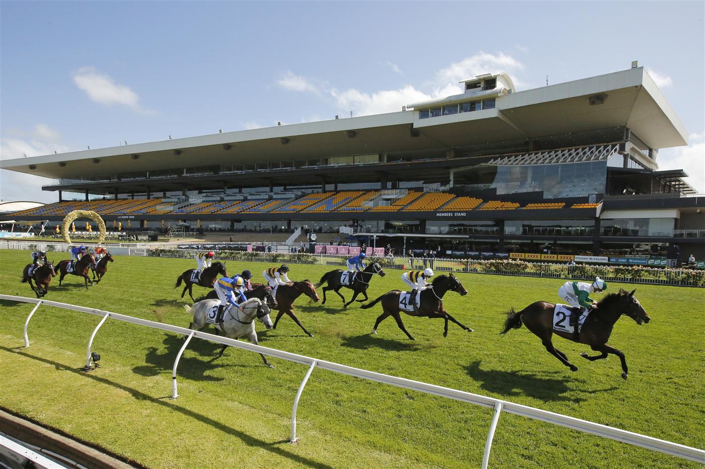 SYDNEY, AUSTRALIA - SEPTEMBER 25: Tim Clark  on Entente wins race 4 the Drinkwise Colin Stephen Quality during Sydney Racing on Golden Rose Day at Rosehill Gardens on September 25, 2021 in Sydney, Australia. (Photo by Mark Evans/Getty Images)