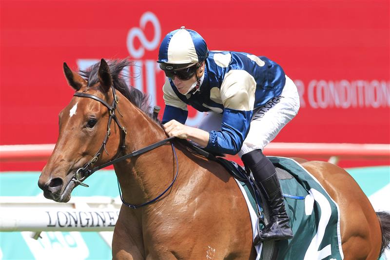 SYDNEY, AUSTRALIA - OCTOBER 02: James McDonald on Coolangatta wins race 2 the Keeneland Gimcrack Stakes during Sydney Racing on Epsom Day at Royal Randwick Racecourse on October 02, 2021 in Sydney, Australia. (Photo by Mark Evans/Getty Images)