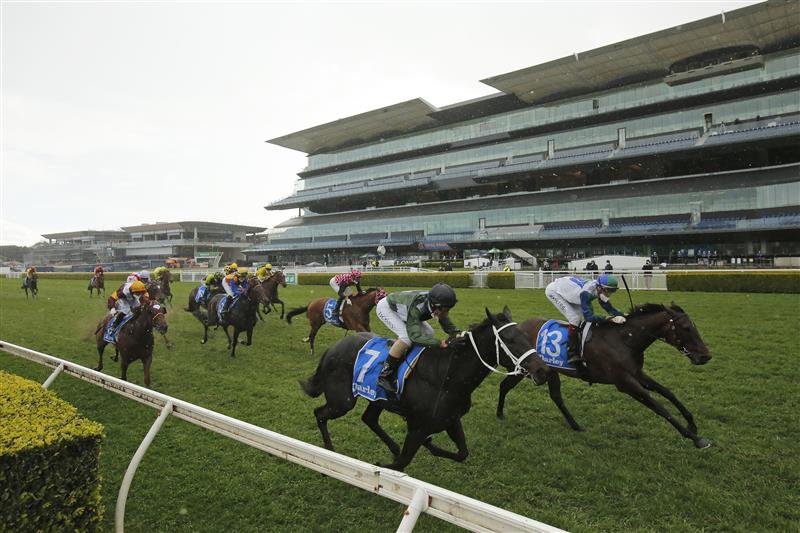SYDNEY, AUSTRALIA - OCTOBER 02: Regan Bayliss on Never Been Kissed wins race 7 the Darley Flight Stakes during Sydney Racing on Epsom Day at Royal Randwick Racecourse on October 02, 2021 in Sydney, Australia. (Photo by Mark Evans/Getty Images)