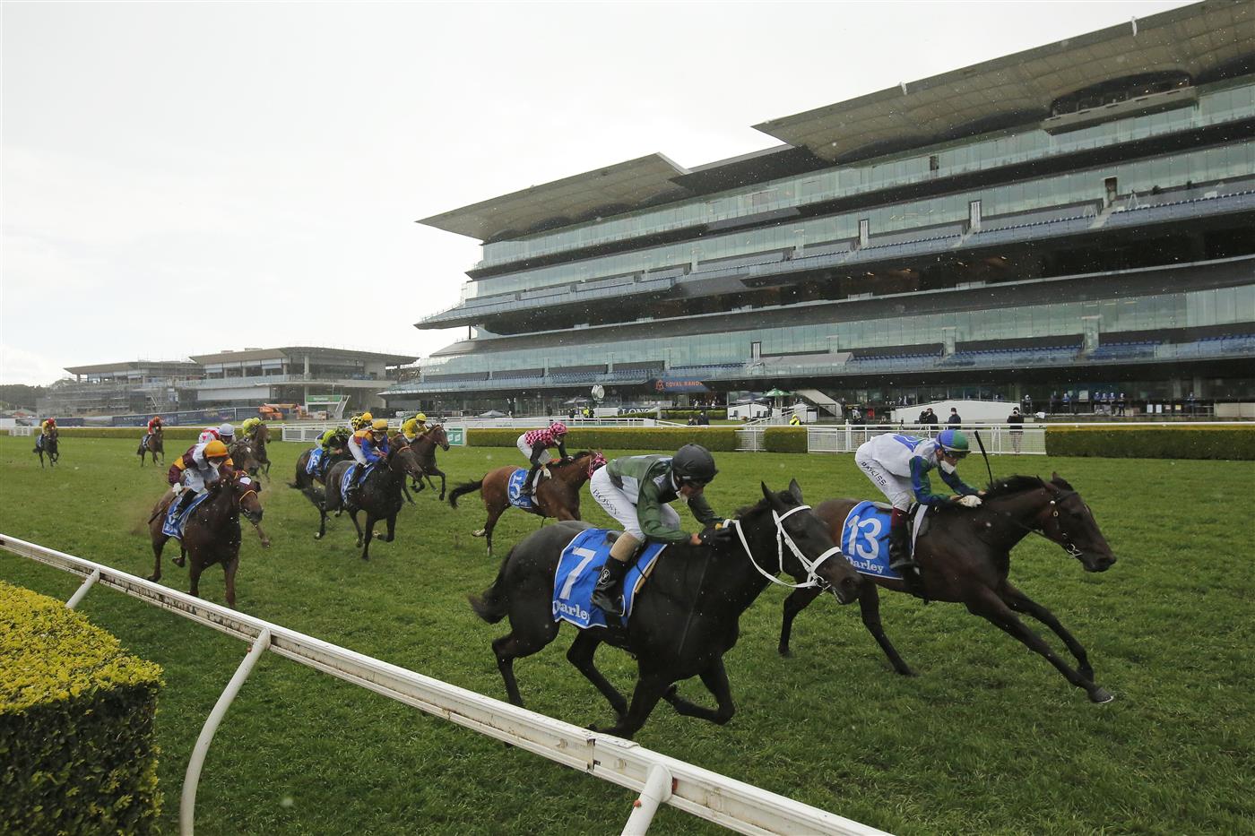 SYDNEY, AUSTRALIA - OCTOBER 02: Regan Bayliss on Never Been Kissed wins race 7 the Darley Flight Stakes during Sydney Racing on Epsom Day at Royal Randwick Racecourse on October 02, 2021 in Sydney, Australia. (Photo by Mark Evans/Getty Images)