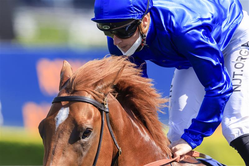 SYDNEY, AUSTRALIA - OCTOBER 09: James McDonald on Paulele wins race 5 the Polytrack Roman Consul Stakes during Sydney Racing at Royal Randwick Racecourse on October 09, 2021 in Sydney, Australia. (Photo by Mark Evans/Getty Images)