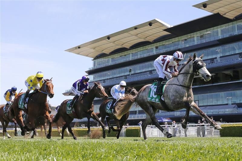 SYDNEY, AUSTRALIA - OCTOBER 09: Tommy Berry on Lord Desanimaux wins race 1 the Tab Highway Handicap during Sydney Racing at Royal Randwick Racecourse on October 09, 2021 in Sydney, Australia. (Photo by Mark Evans/Getty Images)