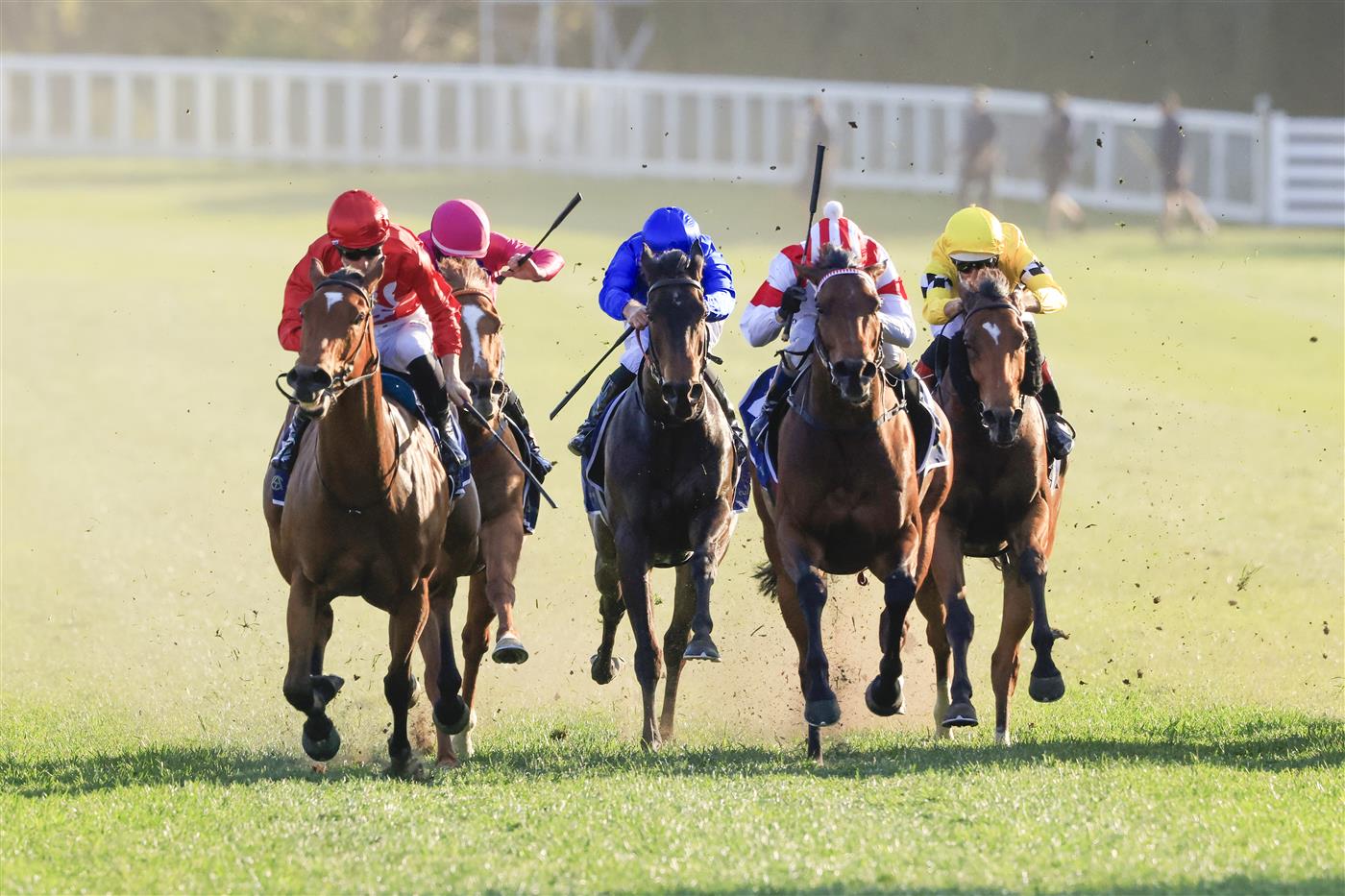 SYDNEY, AUSTRALIA - OCTOBER 09: James McDonald on Minhaaj wins race 9 The Nivison during Sydney Racing at Royal Randwick Racecourse on October 09, 2021 in Sydney, Australia. (Photo by Mark Evans/Getty Images)