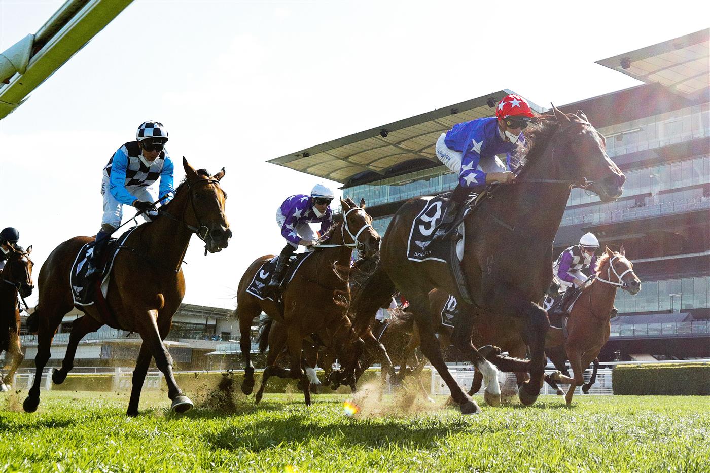 SYDNEY, AUSTRALIA - OCTOBER 09: Sam Clipperton on Mirra Vision wins race 6 the Bentley Angst Stakes during Sydney Racing at Royal Randwick Racecourse on October 09, 2021 in Sydney, Australia. (Photo by Mark Evans/Getty Images)