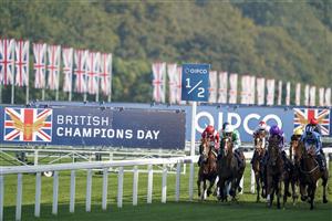 ASCOT, ENGLAND - OCTOBER 16: A general view of the runners in The Qipco British Champions Long Distance Cup during the Qipco British Champions Day at Ascot Racecourse on October 16, 2021 in Ascot, England. (Photo by Alan Crowhurst/Getty Images)