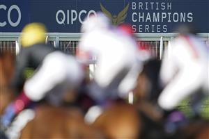 ASCOT, ENGLAND - OCTOBER 16: A general view of the runners in The Qipco British Champions Long Distance Cup during the Qipco British Champions Day at Ascot Racecourse on October 16, 2021 in Ascot, England. (Photo by Alan Crowhurst/Getty Images)