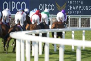 ASCOT, ENGLAND - OCTOBER 16: A general view of the runners in The Qipco British Champions Long Distance Cup during the Qipco British Champions Day at Ascot Racecourse on October 16, 2021 in Ascot, England. (Photo by Alan Crowhurst/Getty Images)