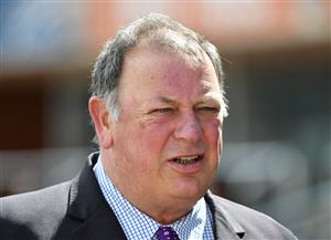 MELBOURNE, AUSTRALIA - OCTOBER 16: Trainer Michael Moroney after Buffalo River won race 6, the Neds Moonga Stakes, during Caulfield Cup Day at Caulfield Racecourse on October 16, 2021 in Melbourne, Australia. (Photo by Vince Caligiuri/Getty Images)