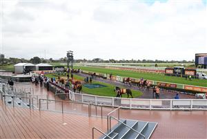 MELBOURNE, AUSTRALIA - OCTOBER 16: General view before race 5, the Neds Classic, during Caulfield Cup Day at Caulfield Racecourse on October 16, 2021 in Melbourne, Australia. (Photo by Vince Caligiuri/Getty Images)