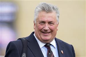 CHELTENHAM, ENGLAND - OCTOBER 22: Paul Nicholls poses at Cheltenham Racecourse on October 22, 2021 in Cheltenham, England. (Photo by Alan Crowhurst/Getty Images)