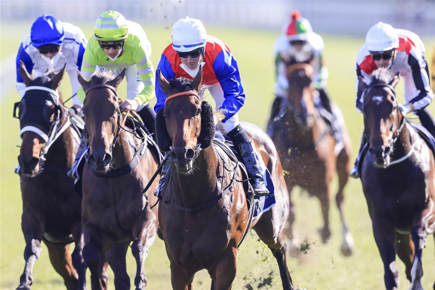 SYDNEY, AUSTRALIA - OCTOBER 23: Tommy Berry on Hilal wins race 8 the Bondi Stakes during Sydney Racing at Royal Randwick Racecourse on October 23, 2021 in Sydney, Australia. (Photo by Mark Evans/Getty Images)