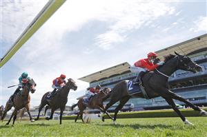 SYDNEY, AUSTRALIA - OCTOBER 23: Sam Clipperton on Mazu wins race 3 the Daily Press Brian Crowley Stakes during Sydney Racing at Royal Randwick Racecourse on October 23, 2021 in Sydney, Australia. (Photo by Mark Evans/Getty Images)