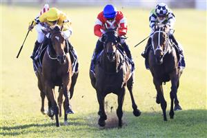 SYDNEY, AUSTRALIA - OCTOBER 23: Kerrin McEvoy on Icebath wins race 9 The Invitation during Sydney Racing at Royal Randwick Racecourse on October 23, 2021 in Sydney, Australia. (Photo by Mark Evans/Getty Images)