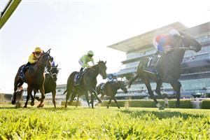 SYDNEY, AUSTRALIA - OCTOBER 23: Tommy Berry on Hilal wins race 8 the Bondi Stakes during Sydney Racing at Royal Randwick Racecourse on October 23, 2021 in Sydney, Australia. (Photo by Mark Evans/Getty Images)