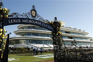 MELBOURNE, AUSTRALIA - NOVEMBER 02: A general view of the archway entry to the mounting yard during 2021 Melbourne Cup Day at Flemington Racecourse on November 02, 2021 in Melbourne, Australia. (Photo by Darrian Traynor/Getty Images)
