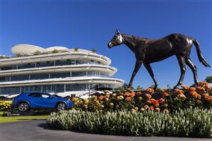MELBOURNE, AUSTRALIA - NOVEMBER 02: A general view of the Makybe Diva statue during 2021 Melbourne Cup Day at Flemington Racecourse on November 02, 2021 in Melbourne, Australia. (Photo by Daniel Pockett/Getty Images)