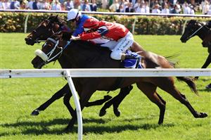 MELBOURNE, AUSTRALIA - NOVEMBER 02: Luke Nolen riding #1 Brereton wins race 1, the Darley Maribyrnong Plate during 2021 Melbourne Cup Day at Flemington Racecourse on November 02, 2021 in Melbourne, Australia. (Photo by Robert Cianflone/Getty Images)