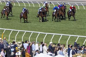 MELBOURNE, AUSTRALIA - NOVEMBER 04: Damien Oliver riding #2 Willowy wins race 8, the Kennedy Oaks during 2021 Oaks Day at Flemington Racecourse on November 04, 2021 in Melbourne, Australia. (Photo by Wayne Taylor/Getty Images for VRC)