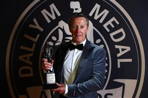 BRISBANE, AUSTRALIA - SEPTEMBER 27: Melbourne Storm coach Craig Bellamy poses after winning Coach of the Year during the NRL 2021 Dally M Awards at the Howard Smith Wharves on September 27, 2021 in Brisbane, Australia. (Photo by Chris Hyde/Getty Images)