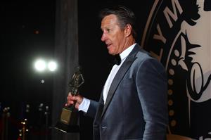BRISBANE, AUSTRALIA - SEPTEMBER 27: Melbourne Storm coach Craig Bellamy poses after winning Coach of the Year during the NRL 2021 Dally M Awards at the Howard Smith Wharves on September 27, 2021 in Brisbane, Australia. (Photo by Chris Hyde/Getty Images)