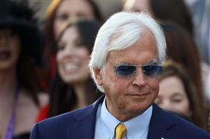 DEL MAR, CALIFORNIA - NOVEMBER 05: Trainer Bob Baffert looks on in the winners circle after his horse Corniche won the Breeders' Cup Juvenile at Del Mar Race Track on November 05, 2021 in Del Mar, California. (Photo by Rob Carr/Getty Images)