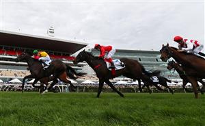 MELBOURNE, AUSTRALIA - NOVEMBER 06: Damian Lane riding #6 Age Of Chivalry wins race 7, Paramount+ Chatham Stakes during 2021 Paramount + Stakes Day at Flemington Racecourse on November 06, 2021 in Melbourne, Australia. (Photo by Robert Cianflone/Getty Images)