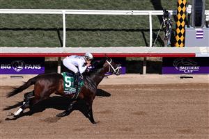 DEL MAR, CALIFORNIA - NOVEMBER 06: Jockey Irad Ortiz Jr. rides Life is Good to win the Breeders' Cup Dirt Mile race at Del Mar Race Track on November 06, 2021 in Del Mar, California. (Photo by Sean M. Haffey/Getty Images)