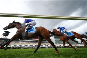 MELBOURNE, AUSTRALIA - NOVEMBER 06: James McDonald riding #4 Zaaki wins race 8, Paramount+ Mackinnon Stakes during 2021 Paramount + Stakes Day at Flemington Racecourse on November 06, 2021 in Melbourne, Australia. (Photo by Robert Cianflone/Getty Images)
