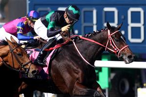 DEL MAR, CALIFORNIA - NOVEMBER 06: Jockey Yuga Kawada rides Loves Only You to victory in the Breeders' Cup Filly & Mare Turf at Del Mar Race Track on November 06, 2021 in Del Mar, California. (Photo by Rob Carr/Getty Images)