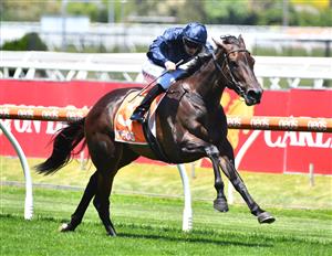 MELBOURNE, AUSTRALIA - NOVEMBER 27: Jake Noonan riding Lady Of Honour winning Race 3, the Tobin Brothers Twilight Glow Stakes, during Melbourne Racing at Caulfield Racecourse on November 27, 2021 in Melbourne, Australia. (Photo by Vince Caligiuri/Getty Images)