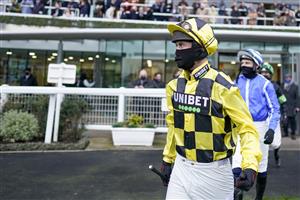 ASCOT, ENGLAND - JANUARY 22: Nico de Boinville before riding Shishkin to win The SBK Clarence House Chase at Ascot Racecourse on January 22, 2022 in Ascot, England. (Photo by Alan Crowhurst/Getty Images)