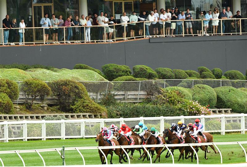 MELBOURNE, AUSTRALIA - JANUARY 29: Ben Allen riding Marabi winning Race 7, the Ma Services Group Australia Stakes, during Melbourne Racing at Moonee Valley Racecourse on January 29, 2022 in Melbourne, Australia. (Photo by Vince Caligiuri/Getty Images)