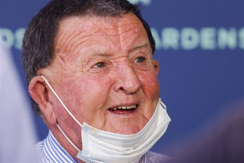 SYDNEY, AUSTRALIA - JANUARY 29: Trainer Barry Ratcliff looks on after winning race 1 the Tab Highway Plate with Markievicz during Sydney Racing at Rosehill Gardens on January 29, 2022 in Sydney, Australia. (Photo by Jenny Evans/Getty Images)