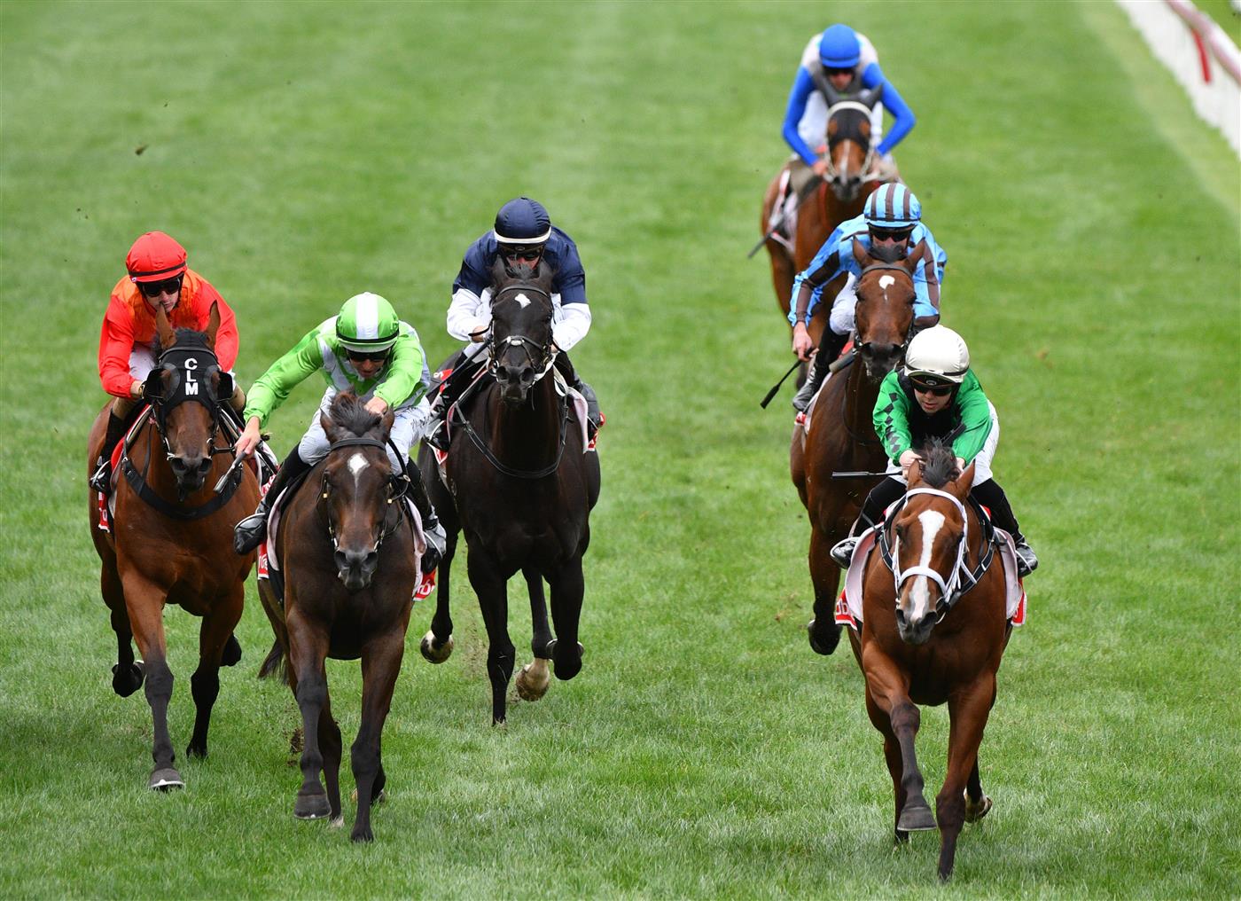 MELBOURNE, AUSTRALIA - JANUARY 29: Madison Lloyd riding Okay To Pay winning Race 9, the Measure Consulting Engineers Handicap, during Melbourne Racing at Moonee Valley Racecourse on January 29, 2022 in Melbourne, Australia. (Photo by Vince Caligiuri/Getty Images)