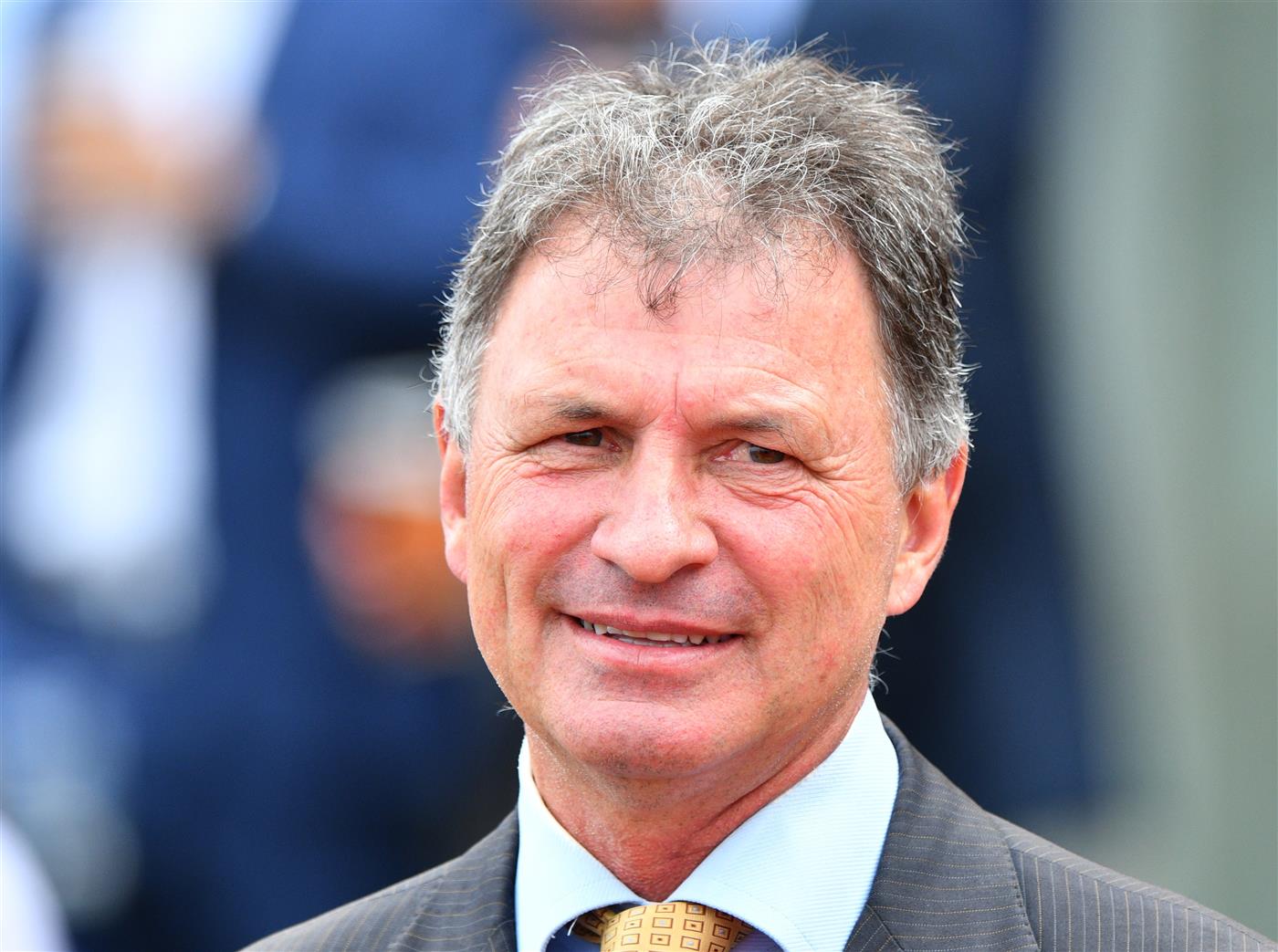 MELBOURNE, AUSTRALIA - JANUARY 29:  Trainer Enver Jusufovic after Pinstriped won race 5,  the Chandler Macleod Vobis Gold Carat, during Melbourne Racing at Moonee Valley Racecourse on January 29, 2022 in Melbourne, Australia. (Photo by Vince Caligiuri/Getty Images)