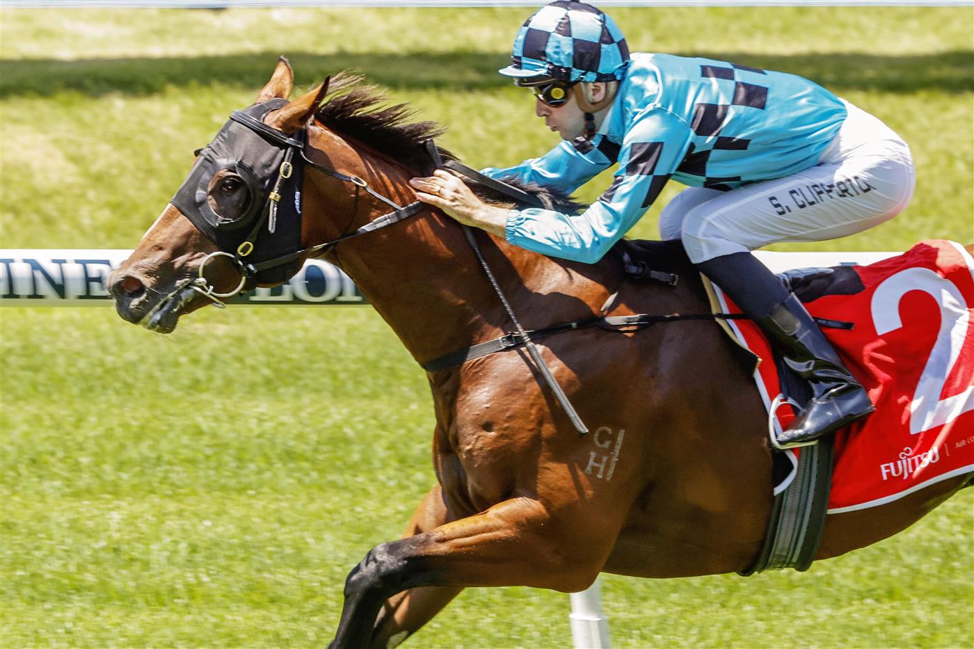 SYDNEY, AUSTRALIA - JANUARY 29: Sam Clipperton on Best Of Bordeaux wins race 2 the Fujitsu General Canonbury Stakes during Sydney Racing at Rosehill Gardens on January 29, 2022 in Sydney, Australia. (Photo by Jenny Evans/Getty Images)
