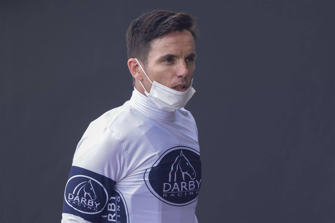SYDNEY, AUSTRALIA - JANUARY 29: Tim Clark looks on after winning race 7 the XXXX Expressway Stakes on Overpass during Sydney Racing at Rosehill Gardens on January 29, 2022 in Sydney, Australia. (Photo by Jenny Evans/Getty Images)