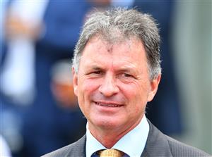 MELBOURNE, AUSTRALIA - JANUARY 29:  Trainer Enver Jusufovic after Pinstriped won race 5,  the Chandler Macleod Vobis Gold Carat, during Melbourne Racing at Moonee Valley Racecourse on January 29, 2022 in Melbourne, Australia. (Photo by Vince Caligiuri/Getty Images)