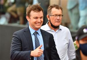 MELBOURNE, AUSTRALIA - JANUARY 29: Trainer David Hayes after Gentleman Roy won race 6, the Steamatic Handicap,  during Melbourne Racing at Moonee Valley Racecourse on January 29, 2022 in Melbourne, Australia. (Photo by Vince Caligiuri/Getty Images)