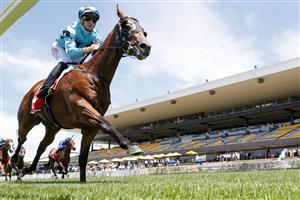 SYDNEY, AUSTRALIA - JANUARY 29: Sam Clipperton on Best Of Bordeaux wins race 2 the Fujitsu General Canonbury Stakes during Sydney Racing at Rosehill Gardens on January 29, 2022 in Sydney, Australia. (Photo by Jenny Evans/Getty Images)