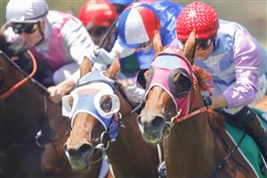 SYDNEY, AUSTRALIA - JANUARY 29: Kerrin McEvoy (R) on Markievicz wins race 1 the Tab Highway Plate during Sydney Racing at Rosehill Gardens on January 29, 2022 in Sydney, Australia. (Photo by Jenny Evans/Getty Images)