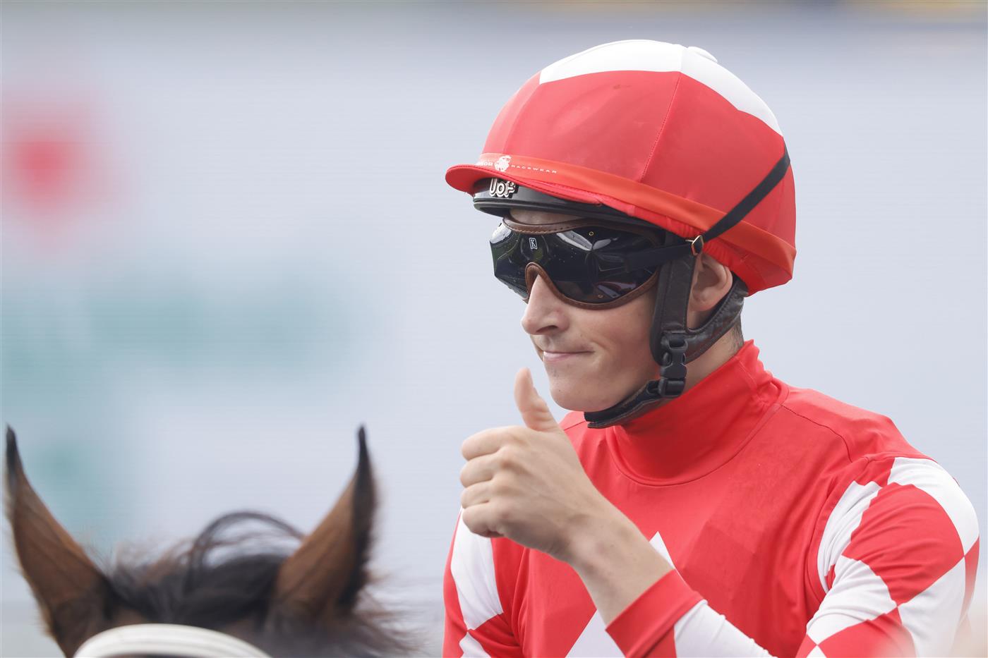 SYDNEY, AUSTRALIA - FEBRUARY 12: Tom Sherry on Highlights returns to scale after winning
 race 2 the Tab Highway Handicap  during Sydney Racing at Royal Randwick Racecourse on February 12, 2022 in Sydney, Australia. (Photo by Jenny Evans/Getty Images)