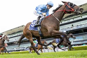 SYDNEY, AUSTRALIA - FEBRUARY 12: Tyler Schiller on Silent Agenda wins race 5 the George Mullen Farewell Mile during Sydney Racing at Royal Randwick Racecourse on February 12, 2022 in Sydney, Australia. (Photo by Jenny Evans/Getty Images)