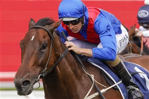 SYDNEY, AUSTRALIA - FEBRUARY 12: Hugh Bowman onLost and running wins race 6 the Southern Cross Stakes during Sydney Racing at Royal Randwick Racecourse on February 12, 2022 in Sydney, Australia. (Photo by Jenny Evans/Getty Images)