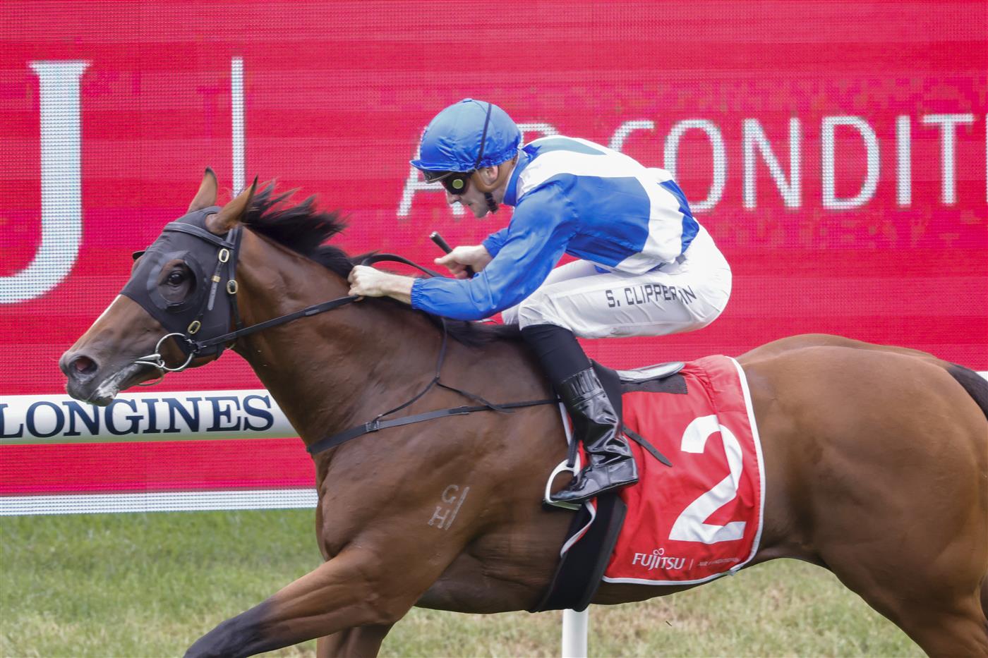 SYDNEY, AUSTRALIA - FEBRUARY 19: Sam Clipperton on Best Of Bordeaux wins the Fujitsu General Silver Slipper Stakes during Sydney Racing at Rosehill Gardens on February 19, 2022 in Sydney, Australia. (Photo by Jenny Evans/Getty Images)