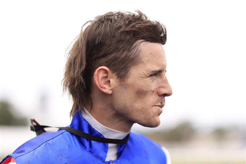 SYDNEY, AUSTRALIA - MARCH 05: Jason Collett on Sejardan returns to scale after winning race 3 the UNSW Todman Stakes during Sydney Racing at Royal Randwick Racecourse on March 05, 2022 in Sydney, Australia. (Photo by Mark Evans/Getty Images)