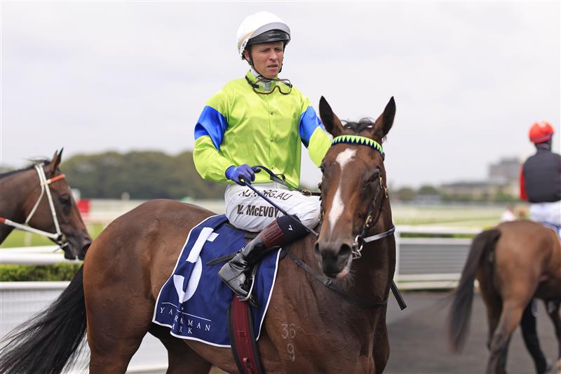 SYDNEY, AUSTRALIA - MARCH 05: Kerrin McEvoy on Seven Veils returns to scale after winning race 2 the Yarraman Park Reisling Stakes during Sydney Racing at Royal Randwick Racecourse on March 05, 2022 in Sydney, Australia. (Photo by Mark Evans/Getty Images)