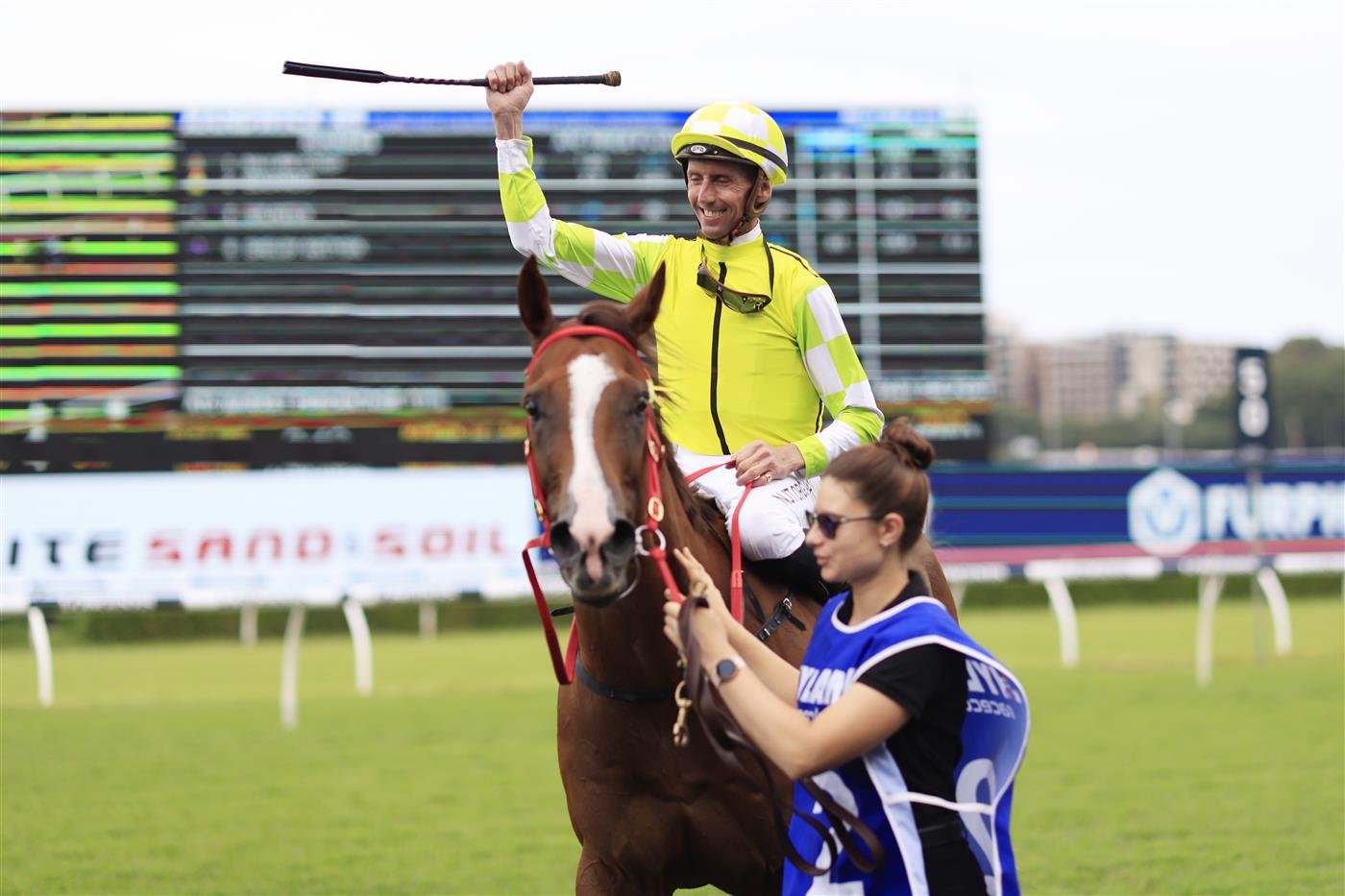 SYDNEY, AUSTRALIA - MARCH 05: Nash Rawiller on Eduardo returns to scale after winning race 5 the Hyland Race Colours Challenge Stakes during Sydney Racing at Royal Randwick Racecourse on March 05, 2022 in Sydney, Australia. (Photo by Mark Evans/Getty Images)