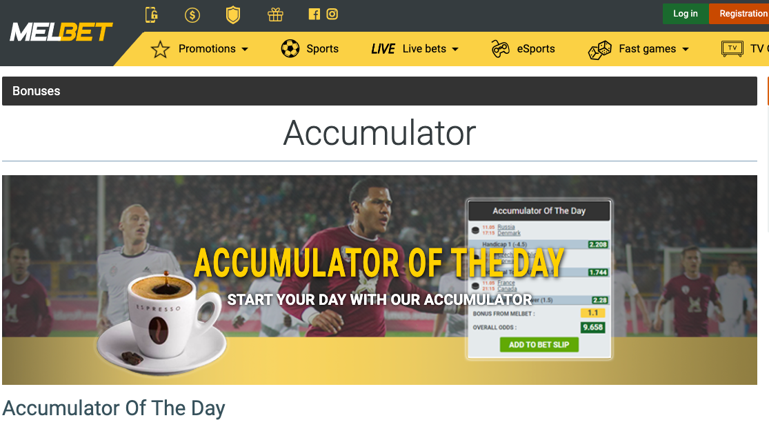 Accumulator Of The Day at Melbet