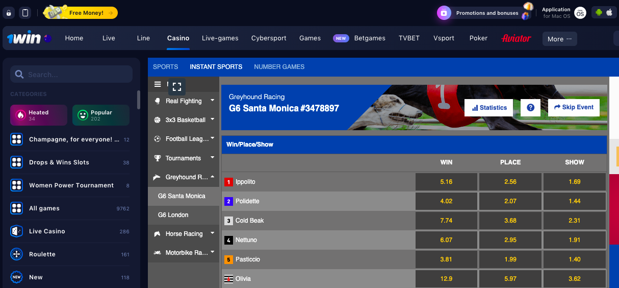 Bet on Virtual Greyhound Racing